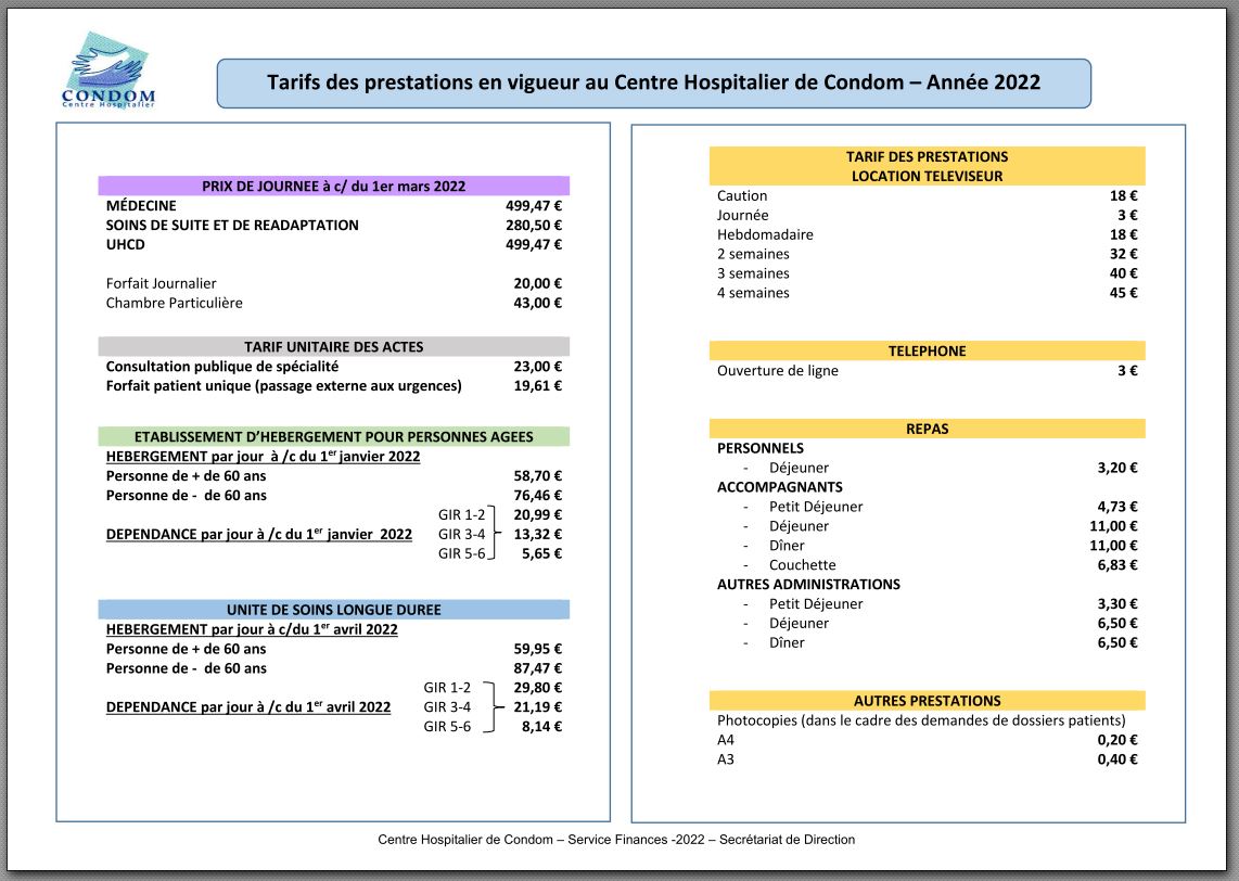 tarif image